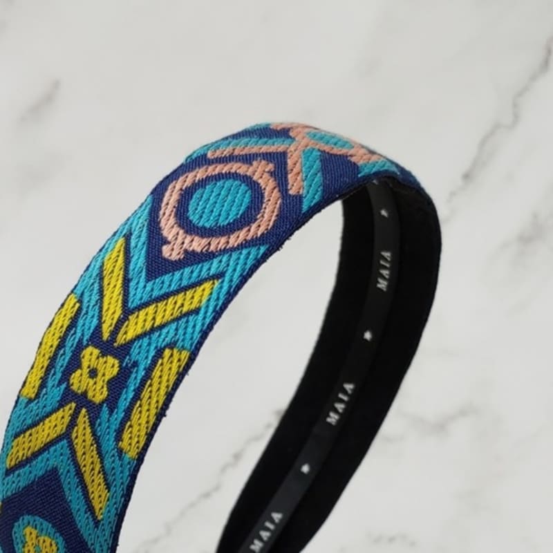 MAIA Jacquard Stirnband - Blau
