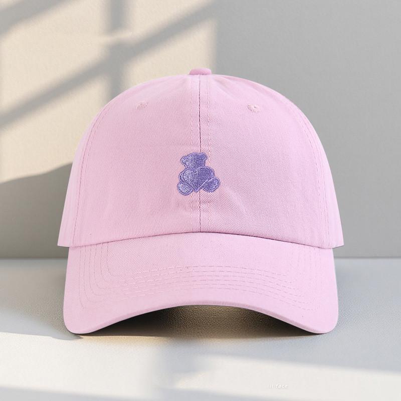Love Heart Bear Embroidered Baseball Cap With Wide Brim Sunshade For Women Summer 2025