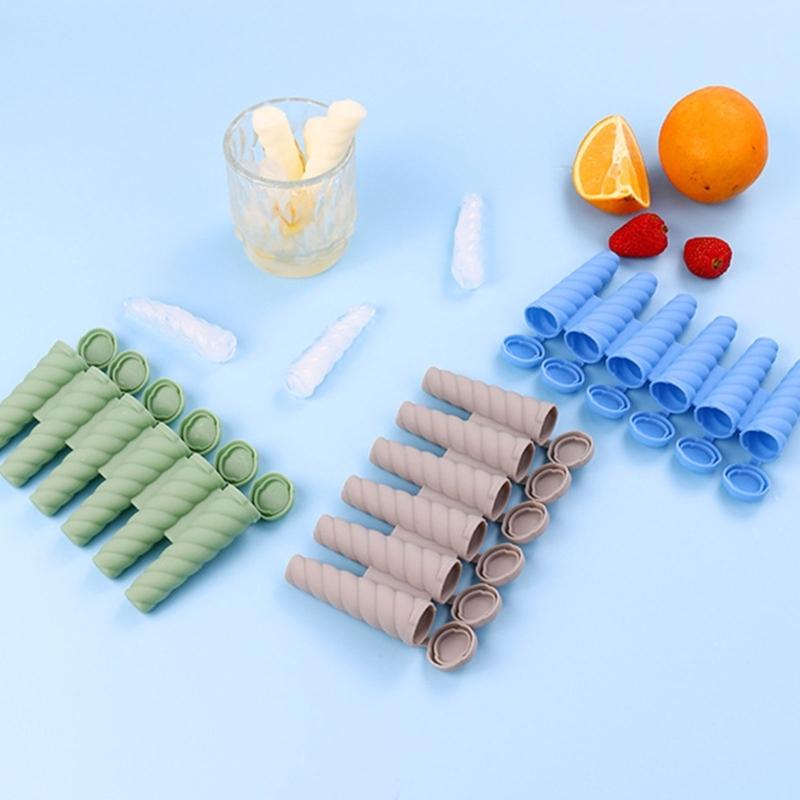 Safe Silicone Ice Lolly Maker for Parent Child Activity Creative 6 Cavity and Single Popsicles Tray Ice Cream Molds