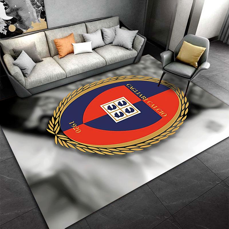 Cagliari Calcio Emblem Carpet suitable as a non-slip mat for the living room or bedroom sofa