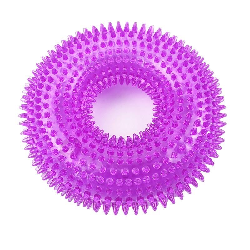 

High-quality Sound-producing Toy Ball For Big Dogs Tpr Material Promotes Dental Health Spike Texture фиолетовый