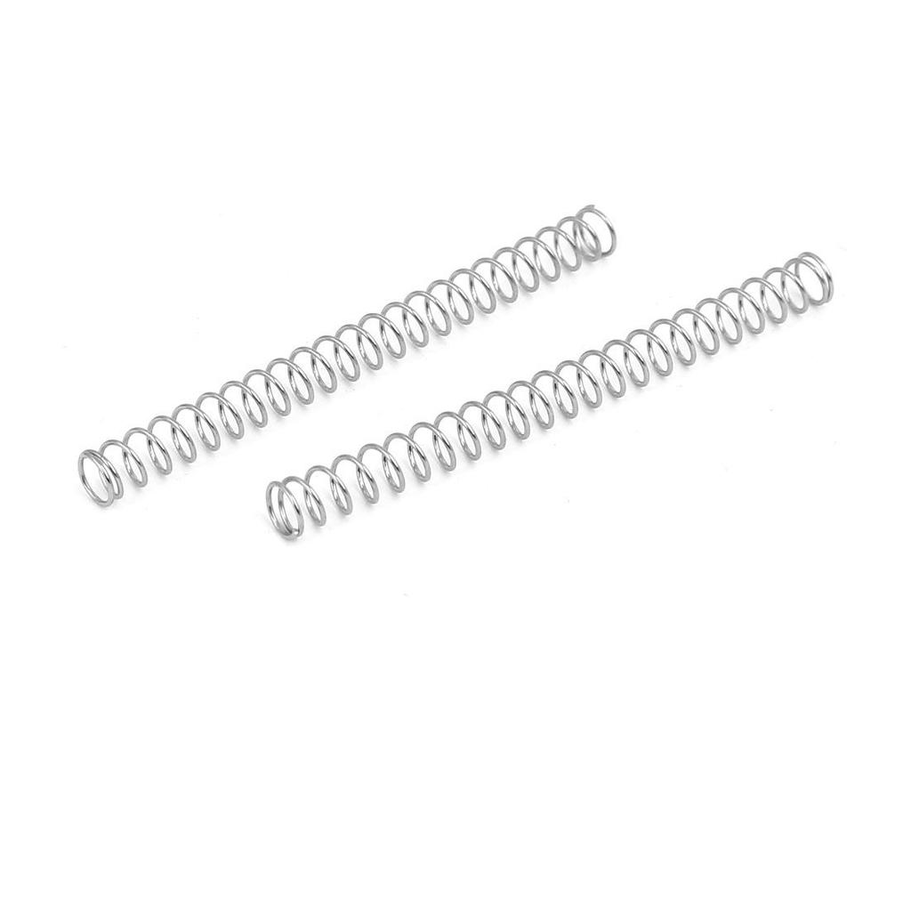SOURCING MAP Ressort de compression 0,4mm x 4mm x 45mm en acier inoxydable 304 Argenté 10Pcs