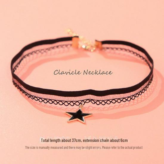 Black Lace Fairy Choker: Japanese & Korean Style Necklace