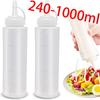 Large Squeeze Condiment Bottles with Nozzles Ketchup BBQ Saus Olive Oil Bottle Dispenser Squeeze Sau Bottle Kitchen Gadget