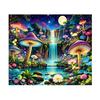Psychedelic Mushroom Tapestry Nature Wildflower Plant Landscape Wall Hanging Fantasy Tapestry Poster for Dorm Living Room Decor
