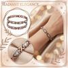 Women's  Fashion Alloy Set With Diamonds Adjustable Wristband