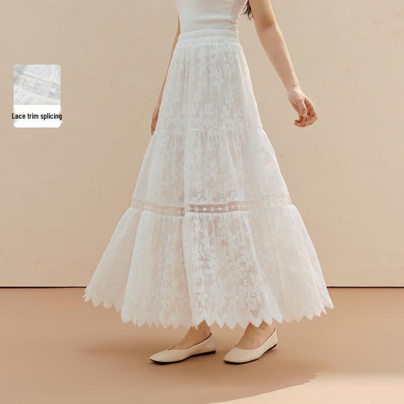 

INMAN Women s Boho Lace A-Line Skirt M