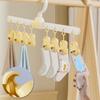 Cartoon Children'S Clothes Hanger Household Rotatable Baby Multi-Clip Socks Non-Slip Drying Cloud Hanger