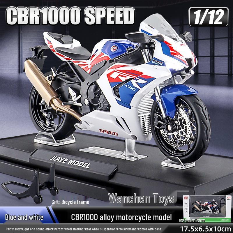 Alloy 1:10 BMW S1000RR Motorcycle Model with Sound and Light Features
