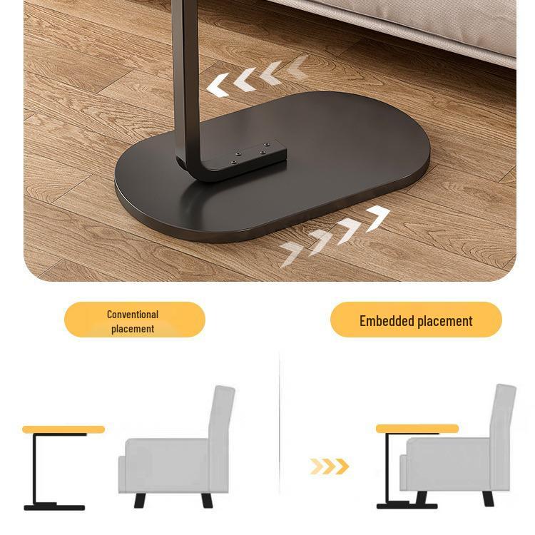 Minimalist Mobile Side Table with Storage for Sofa or Bedside