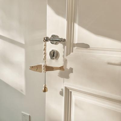 Fish Shape Wooden Doorbell Wall Entryway Fish Decoration Housewarming Moving Gift Opening Giveaway Hanging Decoration