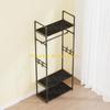 F26C Clothing Rack Garment Rack with Bottom Shelf for Hanging Clothes Coat Skirts Shirts Sweaters Shoe Rack Storing Shoes