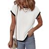 BITCED Women's Fashion Casual Short Sleeve O-Neck Blouses & Shirts