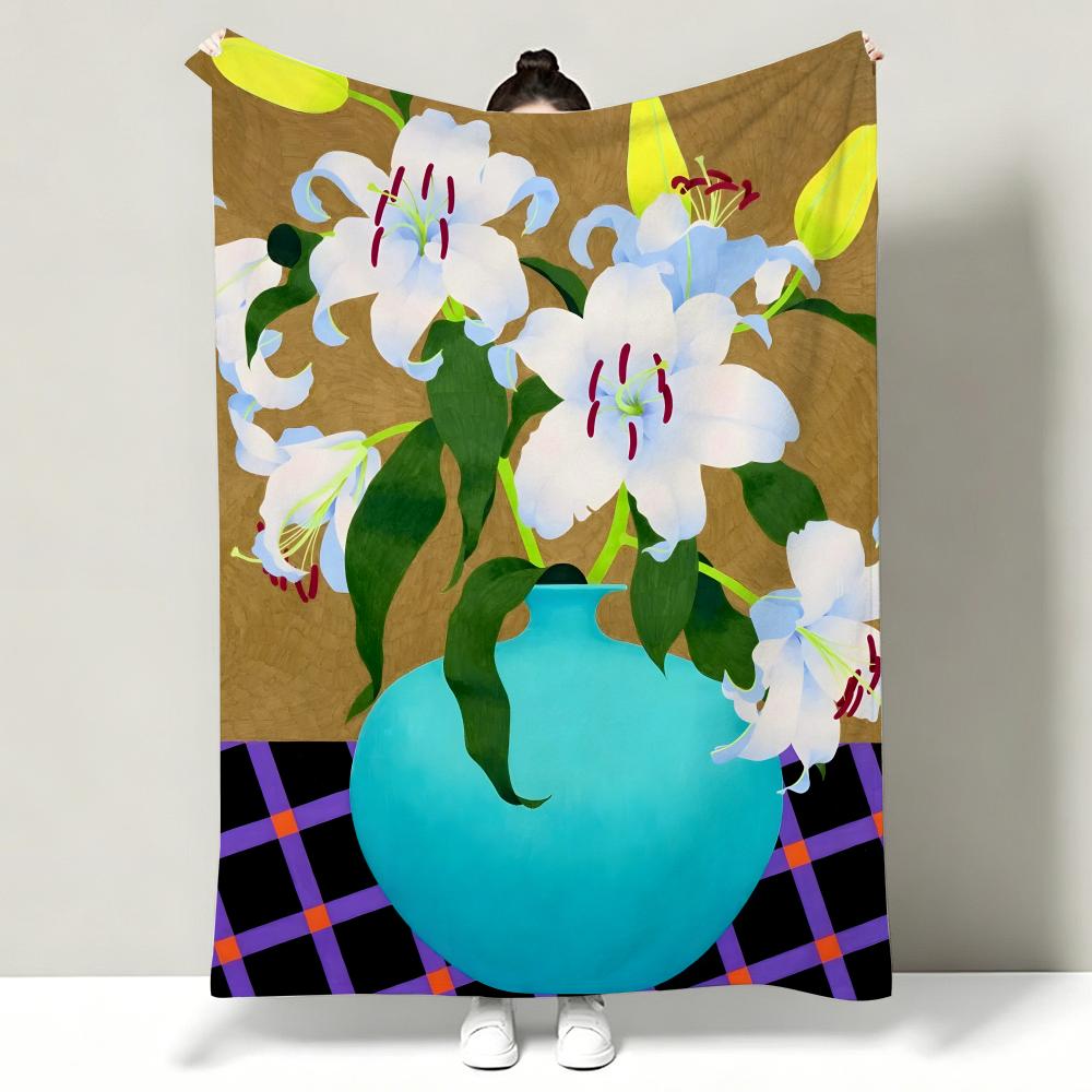 Artist S-Shotaro M-Murakami Throw Soft Warm Flannel Throw Blanket, Multi-use for Sofa Bed Office Nap 75x90cm