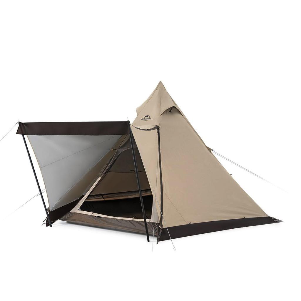 Naturehike Šestihranná pyramida s jednou tyčí, vhodná pro všechny typy stanů, snadné zatemnění, ochrana proti slunci, včetně sněhové zástěry, pro 3-4 osoby, roční období, montáž, kompaktní...