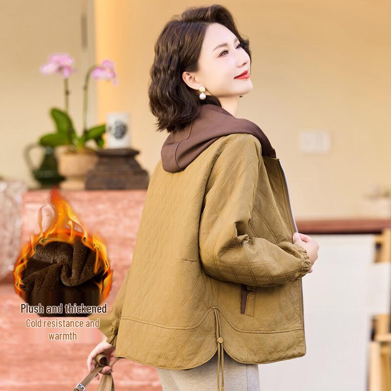 Pastel Women s Plush-Lined Hooded Winter Jacket 2XL