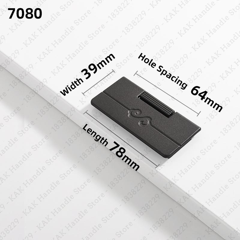 KAK Hidden Furniture Handle Gold Aluminum Alloy Flat Concealed Buckle Cabinet Pulls Flush Mounted Wardrobe Door Handle Hardware