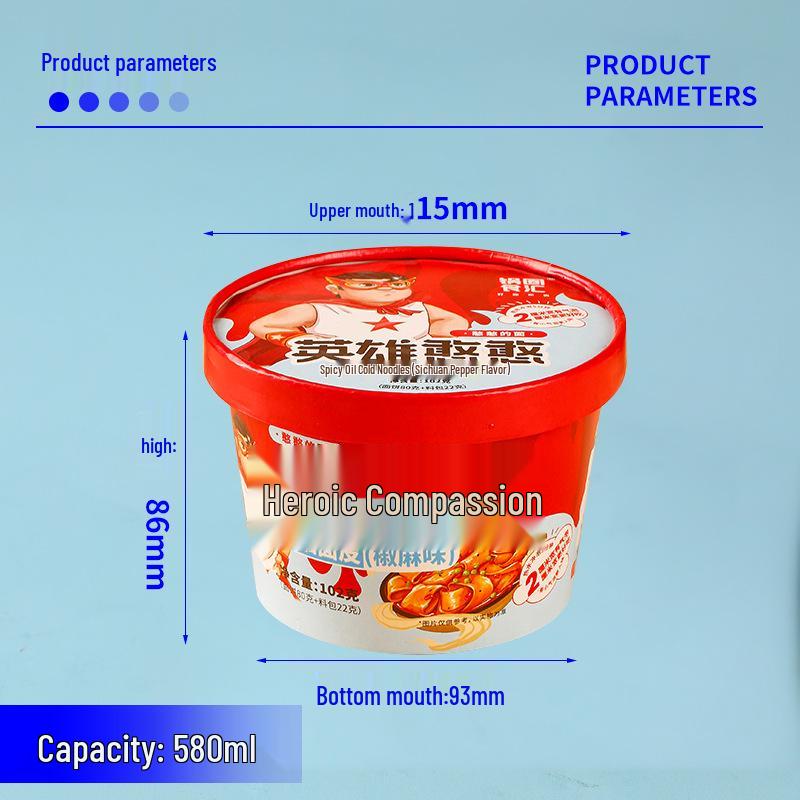 Bols jetables épaissis en papier de qualité alimentaire pour nouilles instantanées et plats à emporter