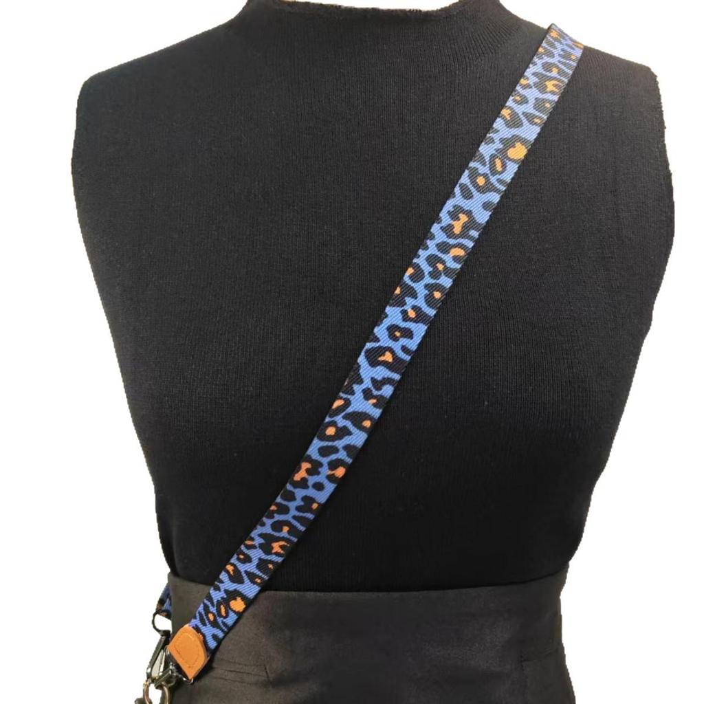 Leopard Print Crossbody Phone Lanyard with Adjustable Retractable Wide Strap
