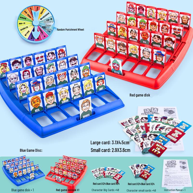 Ben Kimim? İki Oyunculu Kart Oyunu - İnsanları ve Hayvanları Tahmin Et, Ebeveyn-Çocuk Etkileşimli Eğitici Masa Oyunu