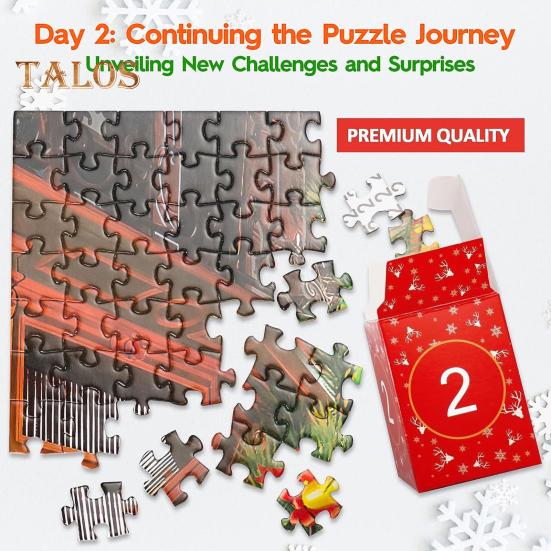 Weihnachts-Adventskalender-Puzzle 1000 Weihnachts-Countdown-Puzzle Winter Santa Schneemann Weihnachtsschmuck