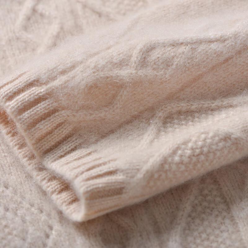 Fanzhen Women's 100% Wool Thick Knit Stand Collar Cardigan