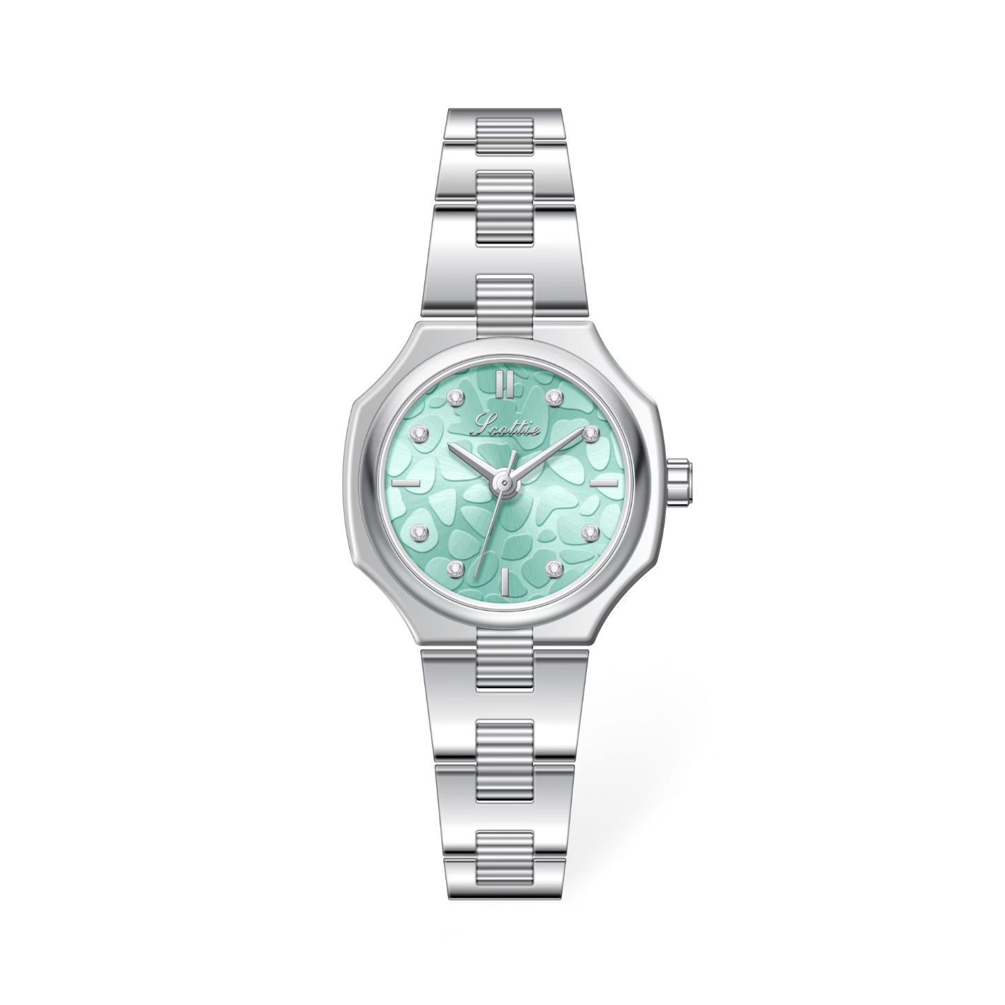 9806 Fashion Hammer Small Dial Steel Strap Women s Watch