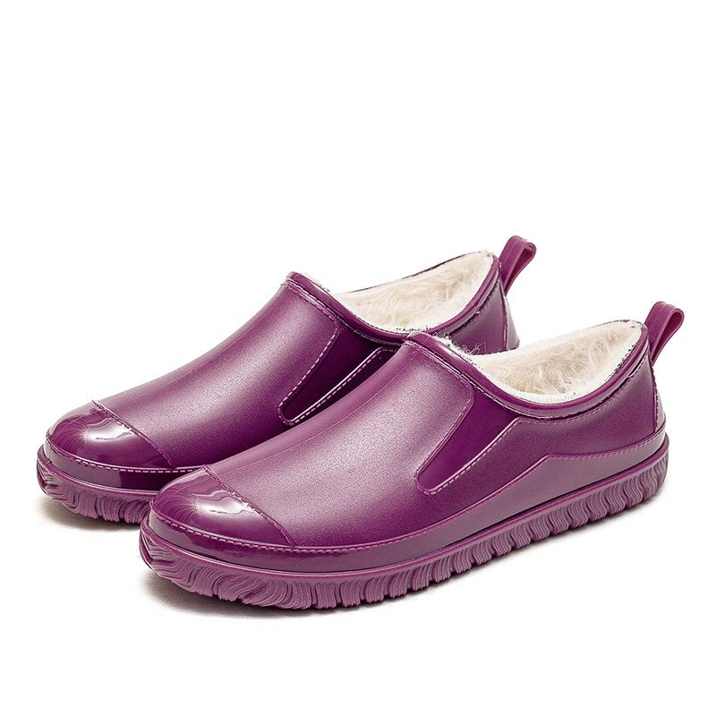 Adult casual versatile casual fashion low-top rain shoes women's waterproof short tube car wash four seasons work shoes
