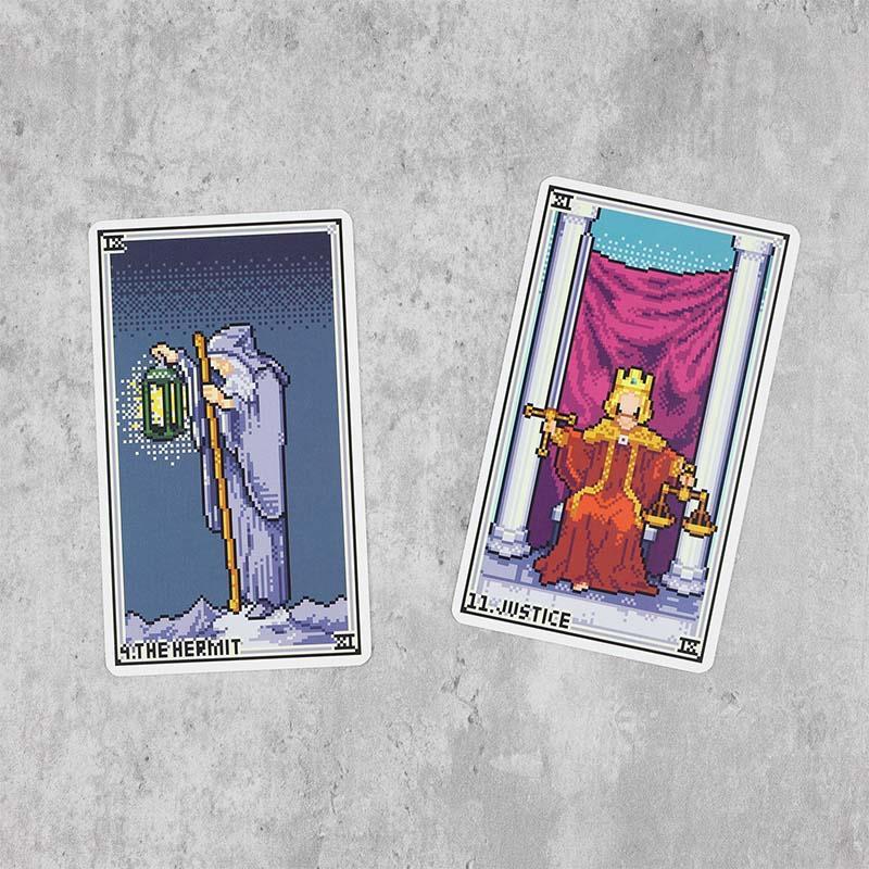 Pixel Tarot Deck Cards Games Rider-Waite 78 Pcs Cards for Beginners and Professionals 10.3*6cm
