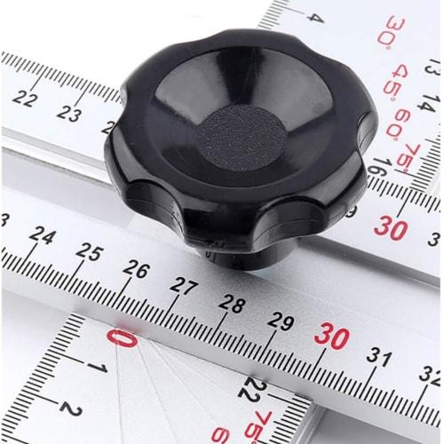 High-Precision T-Square Ruler, Aluminum Alloy Marking Ruler, Measuring Tool for Woodworking, Marking, and Ruled Lines, Carpenter, 60cm (Picture Color)