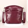 Multi-Pocket Genuine Leather Crossbody Bag for Women