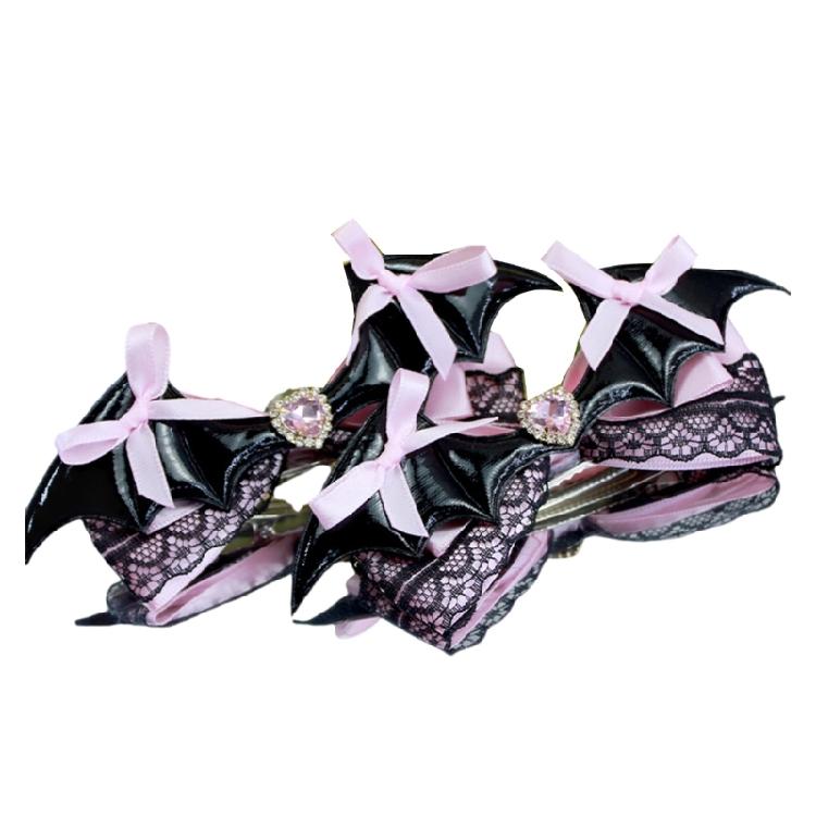 

Банты Заколки Хэллоуинские Заколки для Волос с Зажимами-Аллигаторами Хэллоуин Косплей Костюм Заколки Крыло Летучей Мыши Аксессуары для Волос розовый