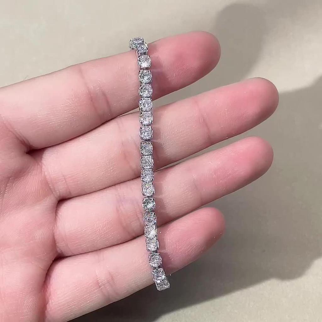 European-American Crystal Zircon Adjustable Bracelet - Stylish Friendship Gift for Women