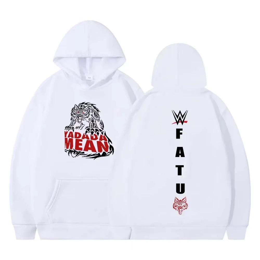 2025 Jacob Fatu Tribal Wolf Yadada Mean Hoodie Jacob Fatu Hoodies Herren Damen Langarm Streetwear Hip Hop Sweatshirt Y2K Kleidung
