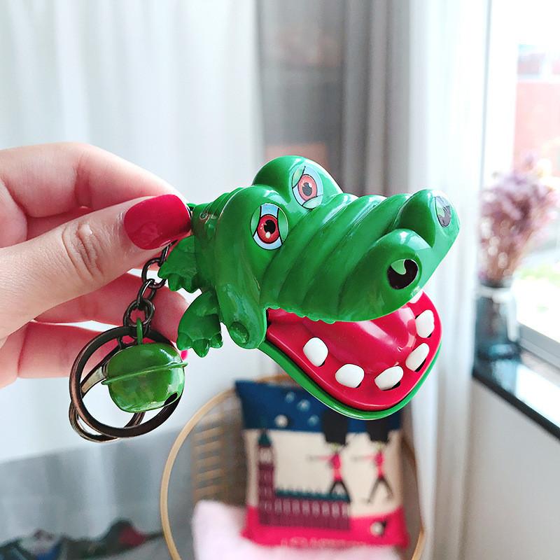 

Bite Playful Crocodile Keychain Fun Cartoon Pendant For Kids Personalized Small Wholesale Toy GreenGreen