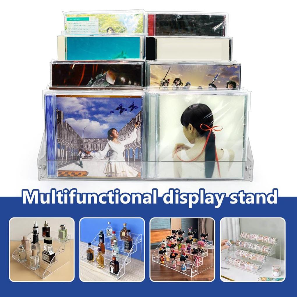 Cascading CD Storage Rack Organize Cd Collection With Style Nail Polish Organiser Dvd Storage Boxes