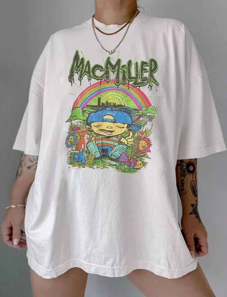 Mac Miller Shirt, Mac Miller Retro Style White Unisex T-shirt Men Women S-5XL