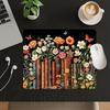 Vintage Floral Book Mouse Pad Small Gamer Rubber Non-Slip Desk Mat Washable Computer Keyboard Pads for Gaming Office Mousepad