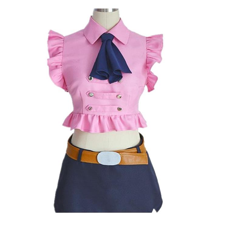 Anime Adult Girl Cosplay Costume The Seven Elizabeth Liones Deadly Sins Cosplay Summer Clothing  Belt Bow Tie