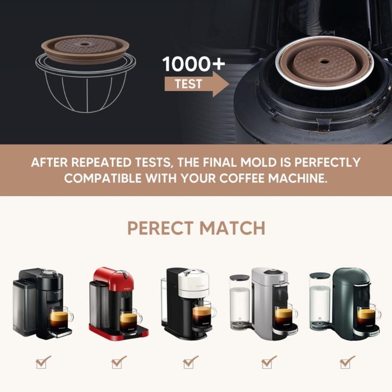 2Pcs Capsules Pods Caps Lids For Line Refilled Capsules Reusable For Reusable Silicone Pod Cover Lid Kitchen