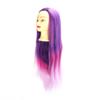 Cap Mannequin Culoare Gradient Violet Roz Cap Coafor cu Păr pentru Practică Coafură