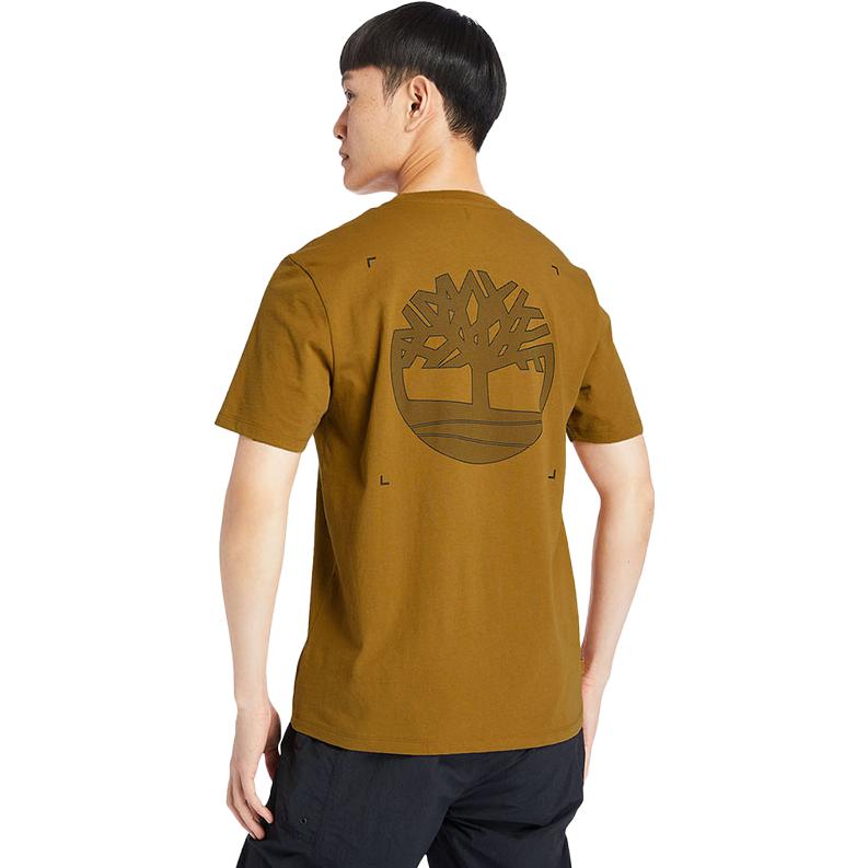 Timberland Casual Sports Printed Round Neck Short Sleeve T-Shirt Men Tops Wheat A2D6D-P47