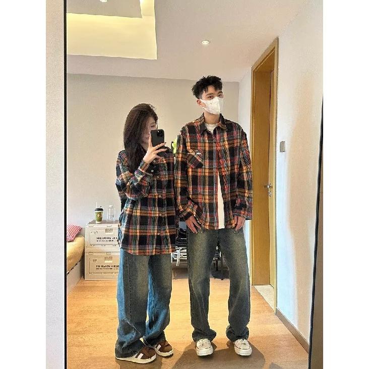 2024 Letter Long Sleeve Shirt Japanese Hong Kong Style Ins Loose Shirt Boys Summer Trendy Versatile Casual Coat