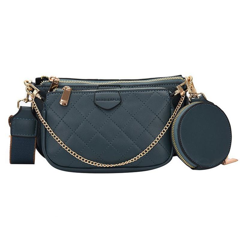 Borsa Messenger da Donna Mood Set Borsa Lusso Catena Spalla a Tracolla Borsa a Scacchi Diamantati e Borsetta