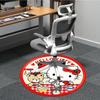 1PC Hello Kitty Office Round Rug - Perfect for Office or Study Decor, Machine Washable, Non-Slip Backing, Decorative Floor Mat