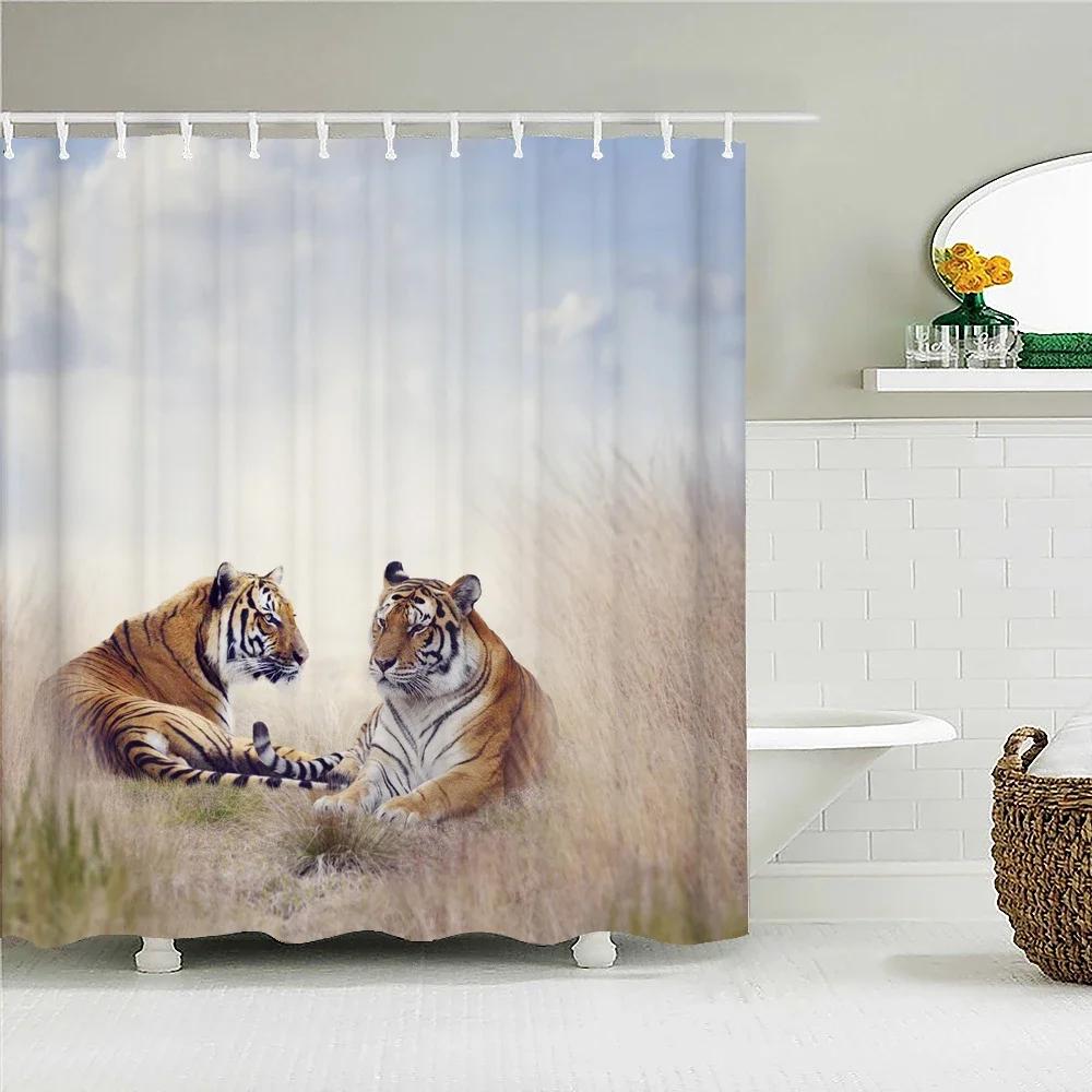 Funny Shower Curtain 3d Bath Curtains Monkey Orangutan Animal Printing Waterproof Polyester for Bathroom Decor Large 180x200cm