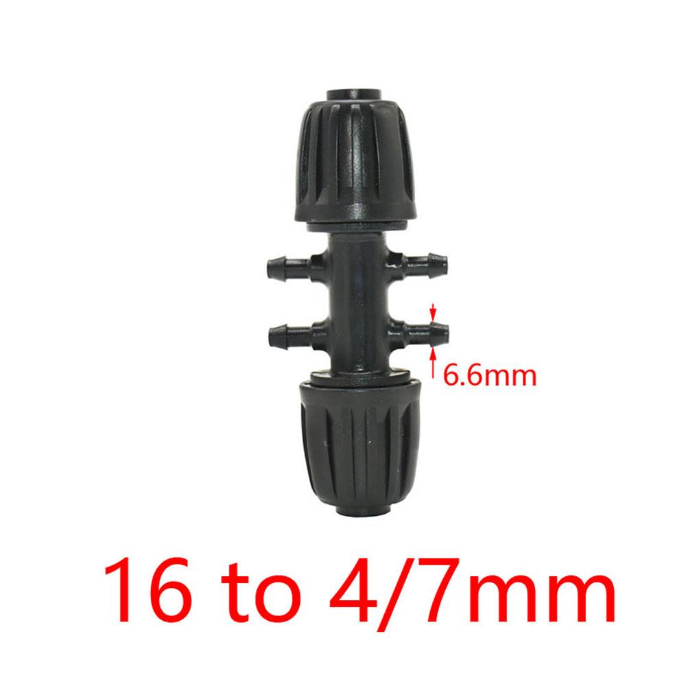 16mm X 4mm PE Pipe Connector Tee Elbow End Plug Lock Nuts Water Coupling Garden 1/2'' Pipe  Garden Hose Fittings