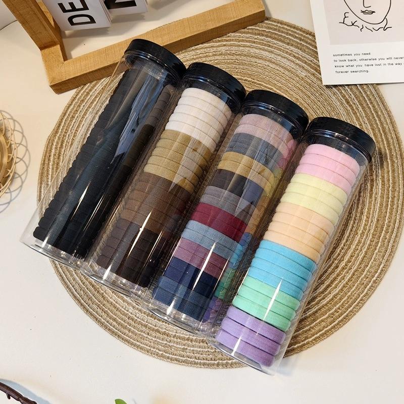 20 canned mixed towel rings without seams High elastic hair rings Soft adult students tie hair ponytail leather ribs