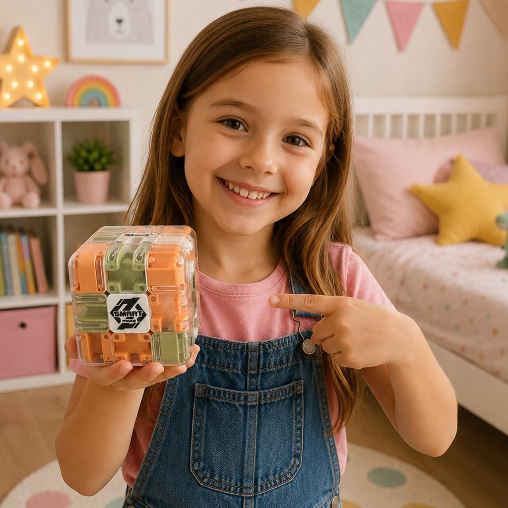 [PACZB] Logic cube for children with a maze and metal cogs Z3393