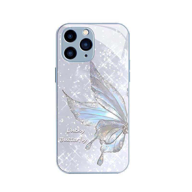 Crystal Butterfly Gradient Anti-Fall Case for Apple 7/8 Plus